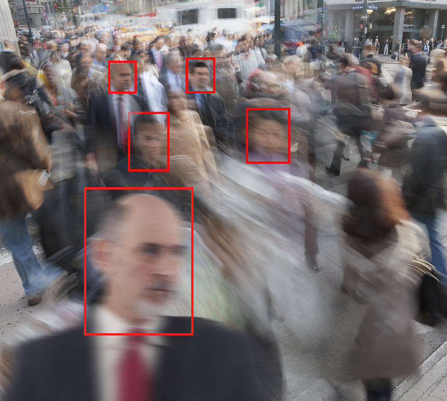 Facial Crowd Recognition Technology Photograph by John Lund