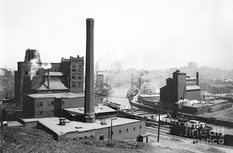 Factories, c1910 Photograph by Granger