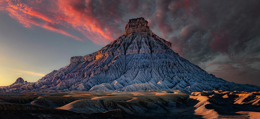 Sunset Photograph - Factory Butte Sunset by Michael Ash