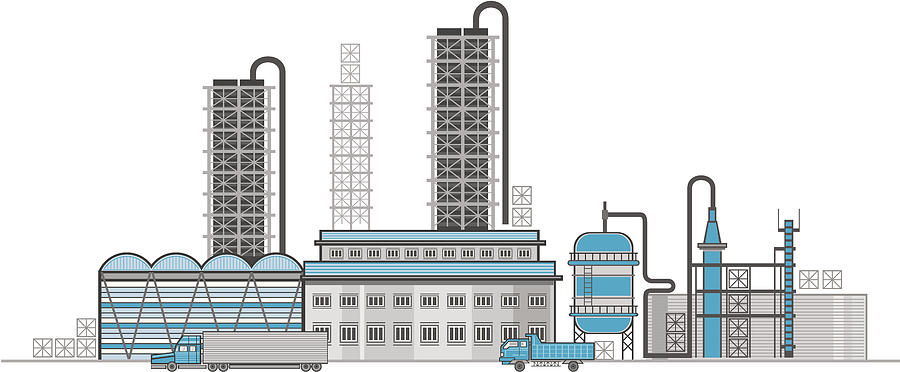 Factory Drawing by Visualgo