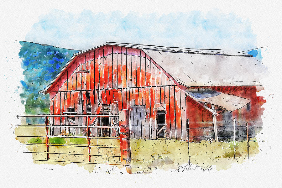 Faded Old Barn Digital Art by Dujuan Robertson