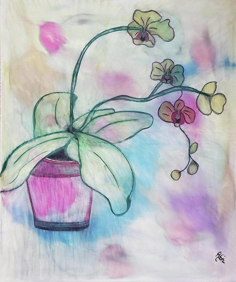 Orchid Painting - Fading orchid by Robin McCrackin