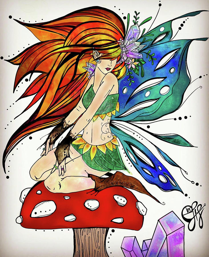 Fae Shroom Digital Art by Crystina Fae - Fine Art America