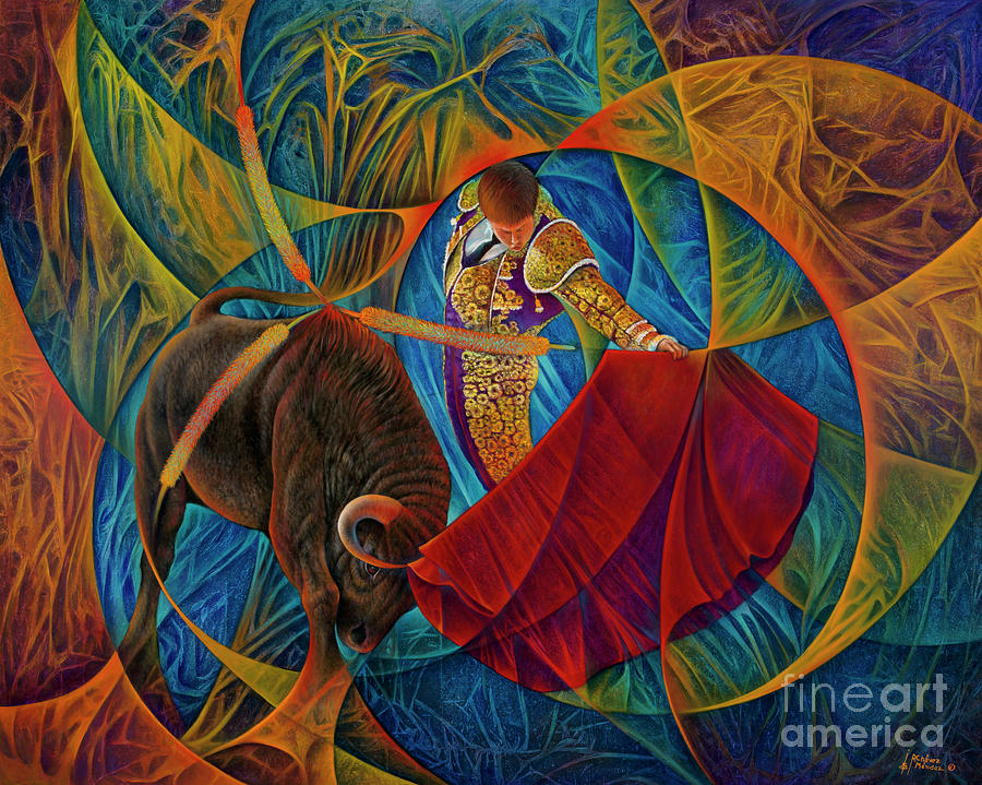 Bull Painting - Faena by Ricardo Chavez-Mendez