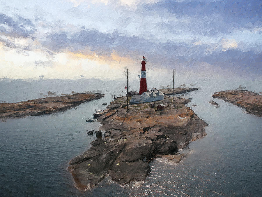 Faerder lighthouse II Digital Art by Geir Rosset