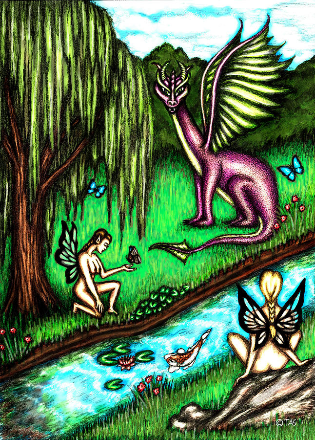 Faerie Realm Of The Dragon King Painting