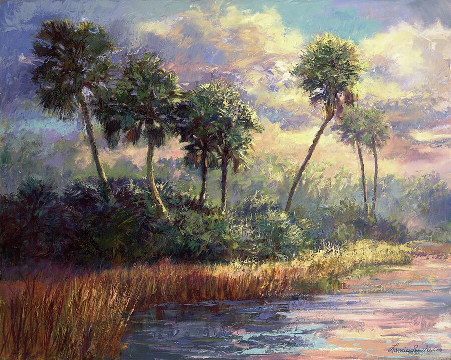 Nature Painting - Fairchild Gardens Sunset by Laurie Snow Hein