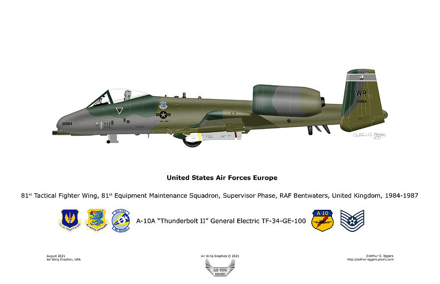 Fairchild Republic A-10A Thunderbolt II Warthog PavewayLGB Digital Art ...