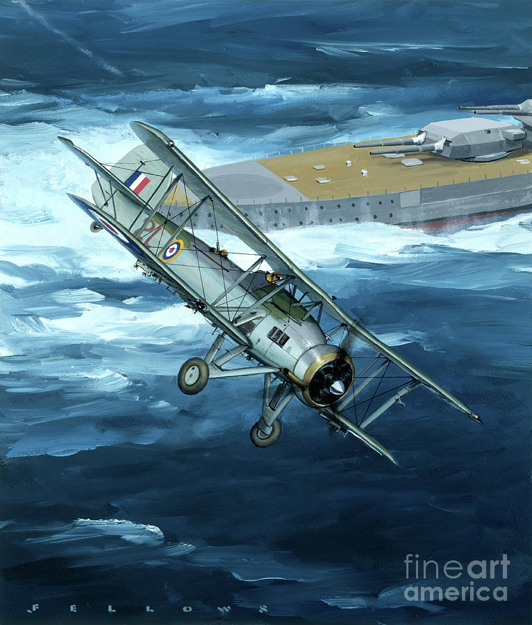 Fairey Mk.1 Swordfish Painting by Jack Fellows