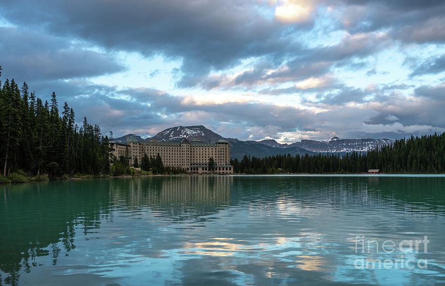 Landscape Photograph - Fairmont Hotel Lake Louise by Mike Reid