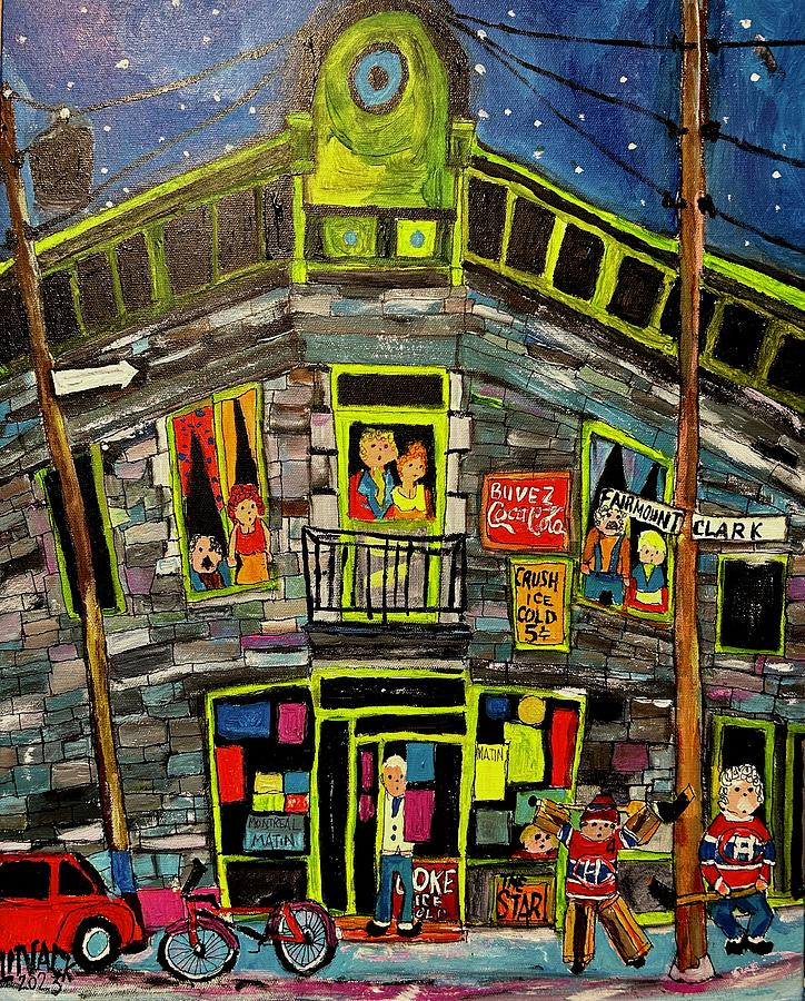 Fairmount and Clark, the Old Neighbourhood Painting by Michael Litvack