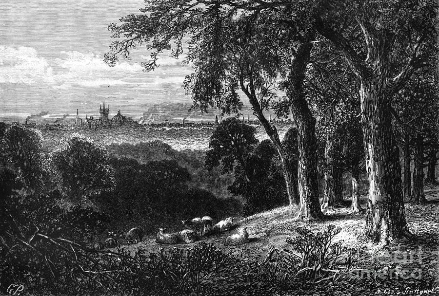 Fairmount Park, Philadelphia, 1874 Drawing by Granville Perkins