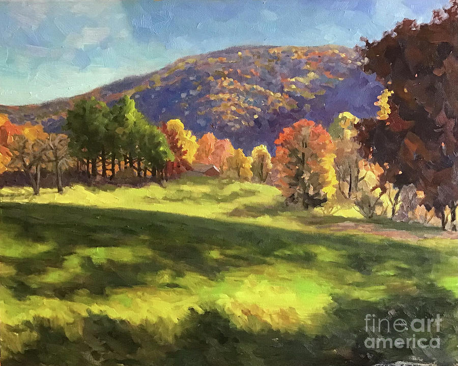Fairview Fall Meadow Painting by Anne Marie Brown