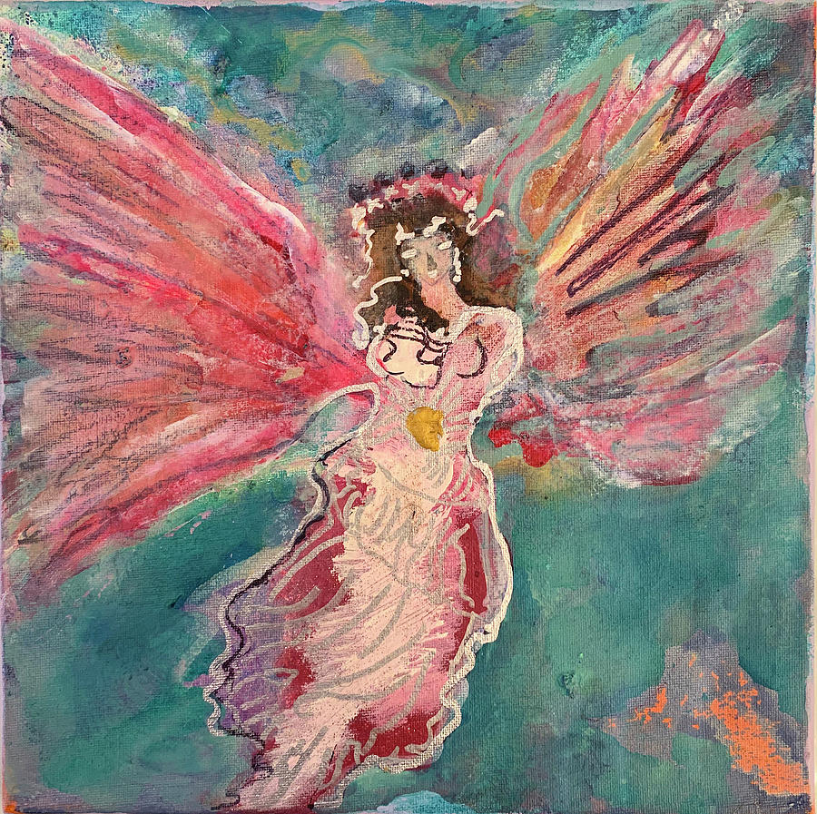 Fairy Angel Painting by Leslie Porter