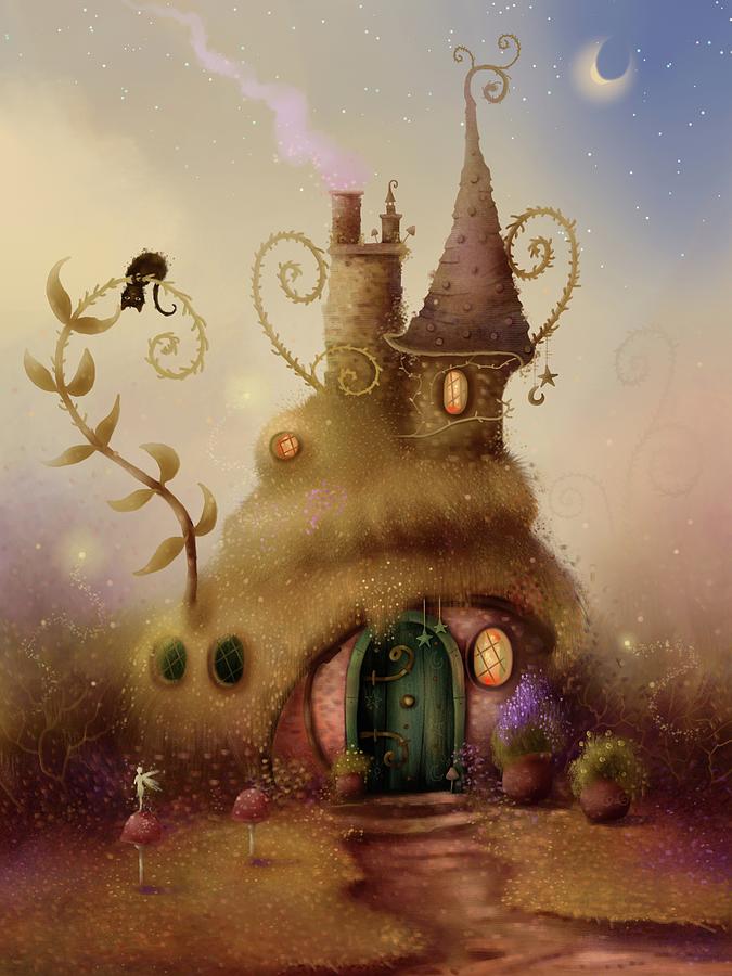 Fairy Fern Cottage Painting by Joe Gilronan