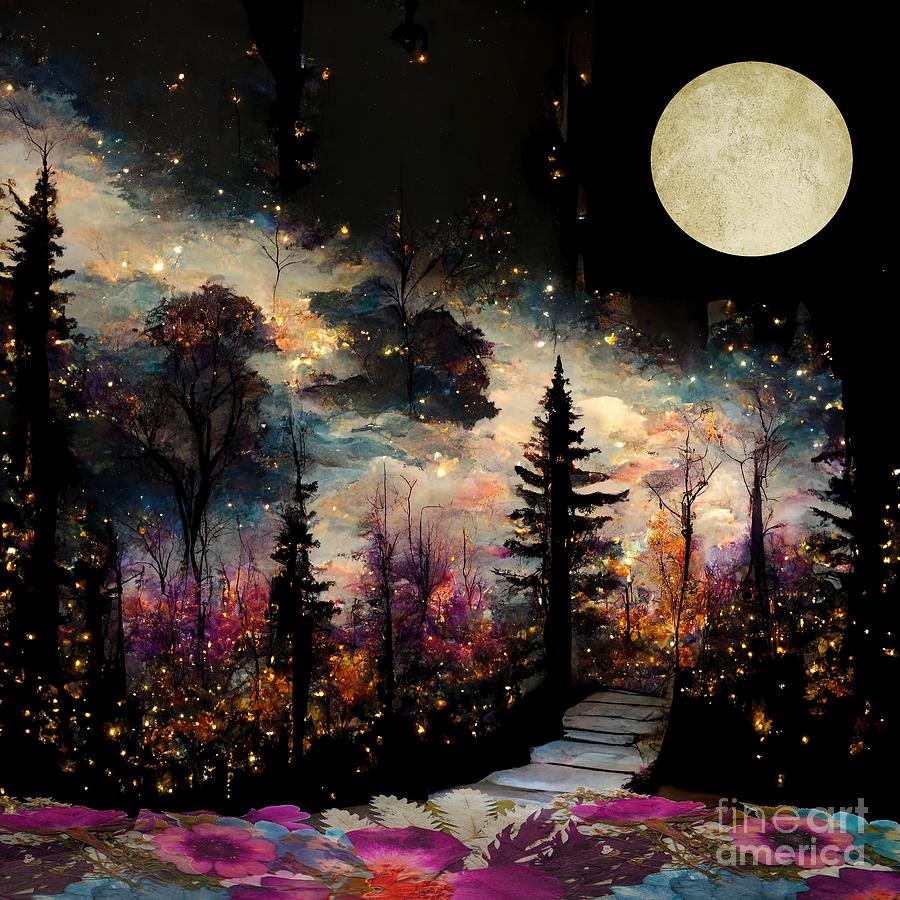 Fairy Forest Painting - Fairy Forest I  by Mindy Sommers