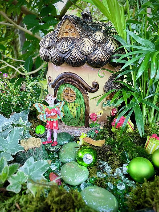Fairy garden green Photograph by Jane Linders