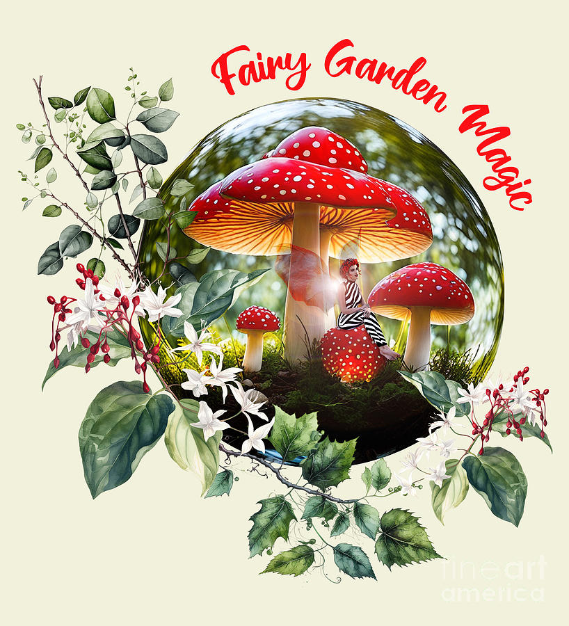 Fairy Digital Art - Fairy Garden Magic by Two Hivelys