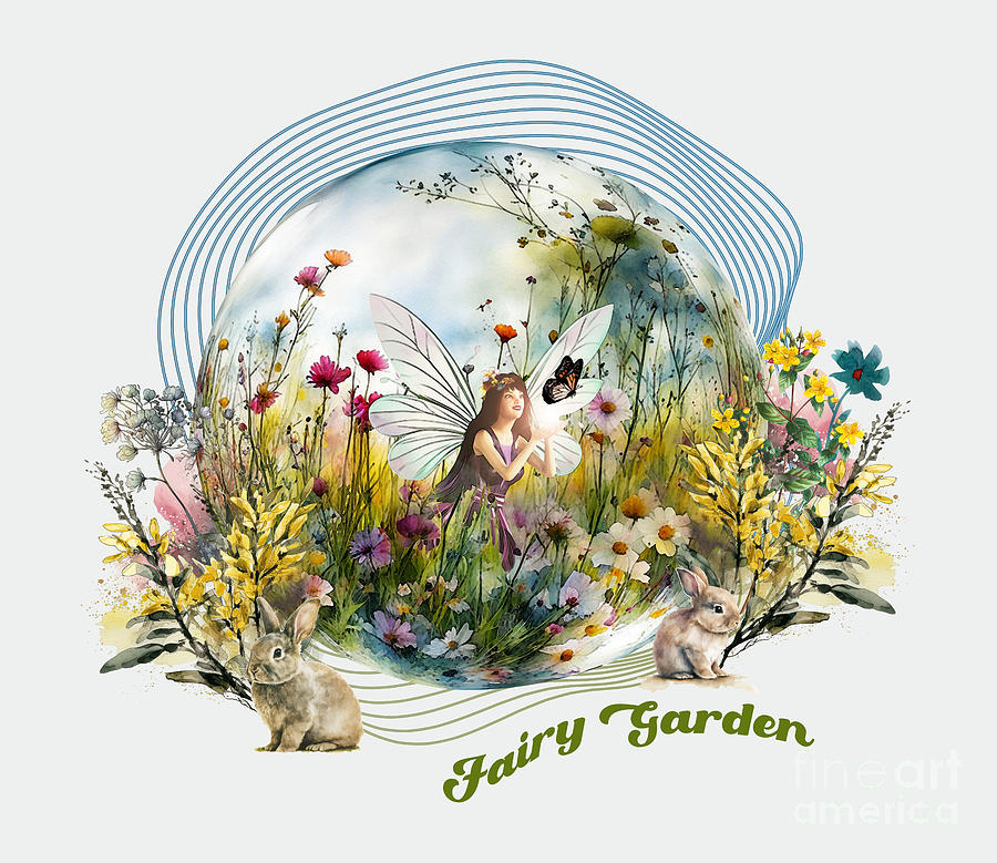 Fairy Digital Art - Fairy Garden by Two Hivelys