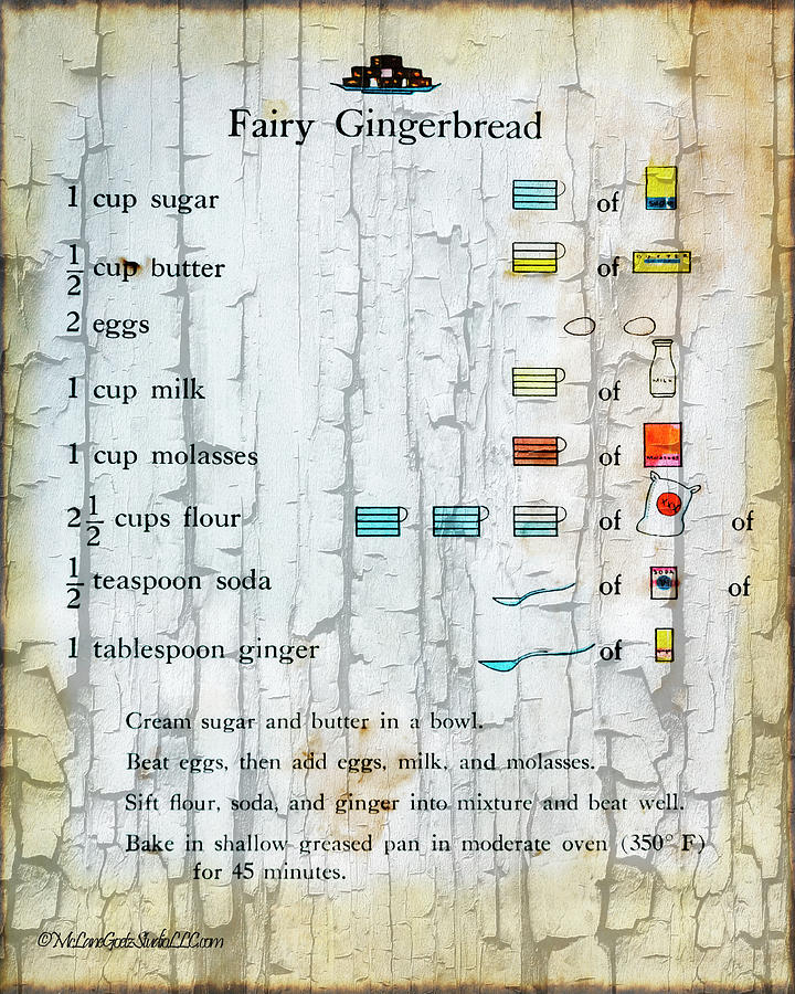 Fairy Gingerbread Recipe Photograph by LeeAnn McLaneGoetz McLaneGoetzStudioLLCcom