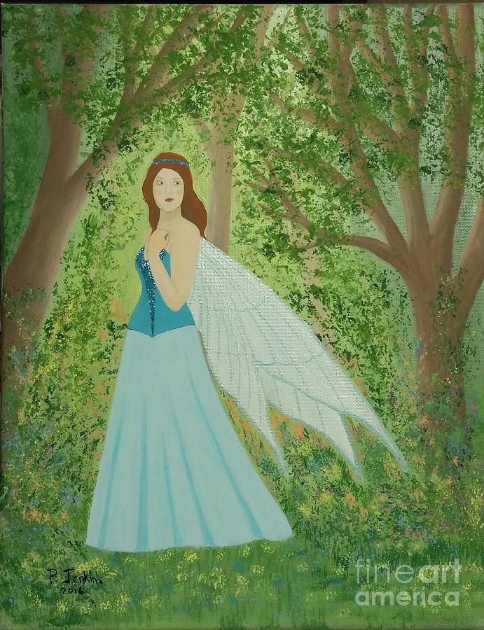 Fairy in the Forest Painting by Patti Jenkins