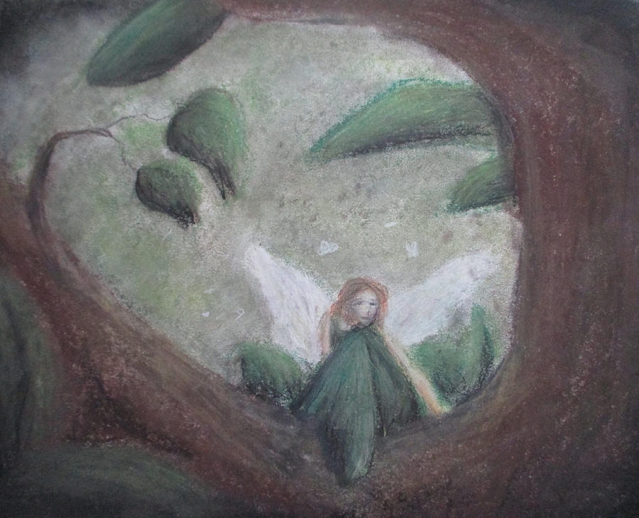 Fairy of Greens Painting by Jen Shearer