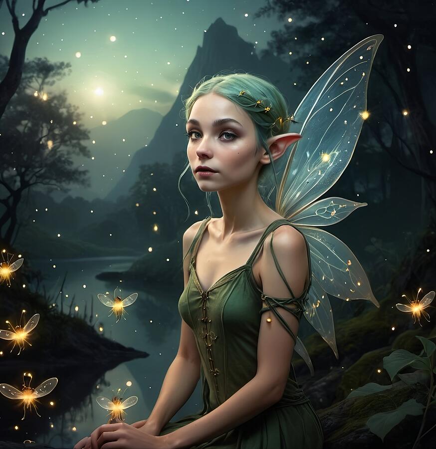 Fairy portrait Digital Art by Shawn Brogan - Fine Art America