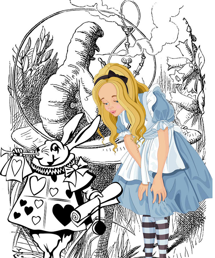 Fairy Tale Art Alice Digital Art by Caterina Christakos