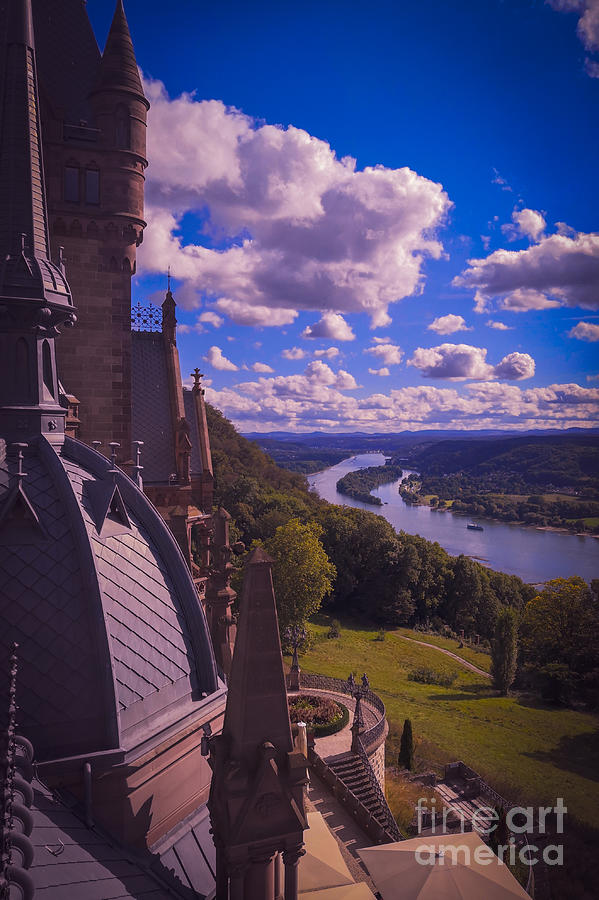 Fairy tale view of the Rheine valley from the Drachenburg castle Photograph by Mendelex Photography