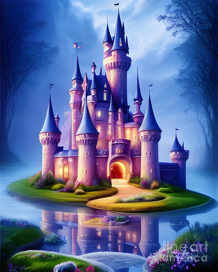Fairytale Castle Digital Art by Claudia Zahnd-Prezioso
