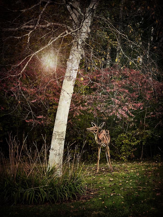 Fairytale Deer Sculpture  Photograph by Mary Lee Dereske