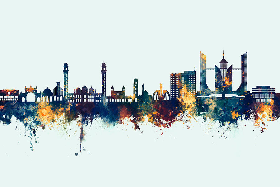 Faisalabad Pakistan Skyline #56 Digital Art by Michael Tompsett