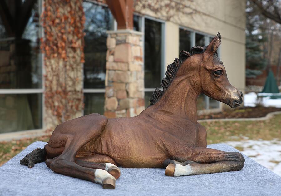 Faith bronze equine sculpture Sculpture by J Anne Butler
