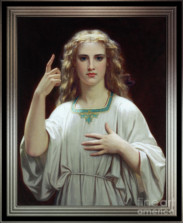 Faith by Hugues Merle Black Border Painting by Rolando Burbon - Fine ...