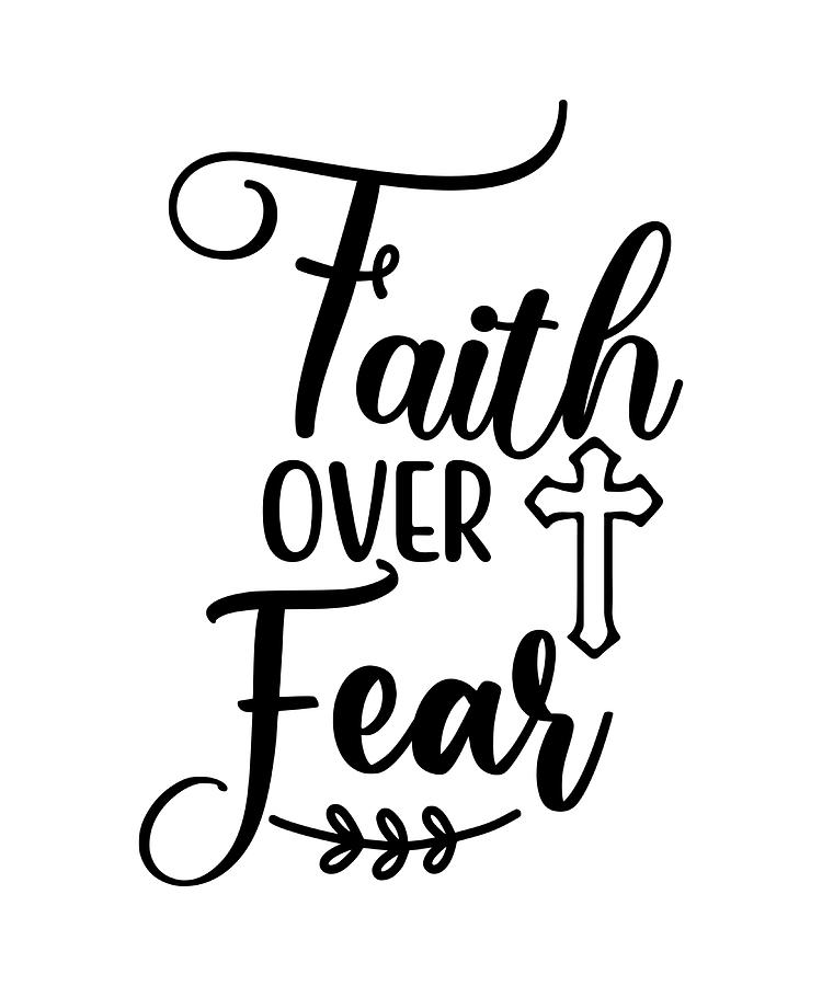 Faith Over Fear Poster green Painting by Tracy Graham - Pixels