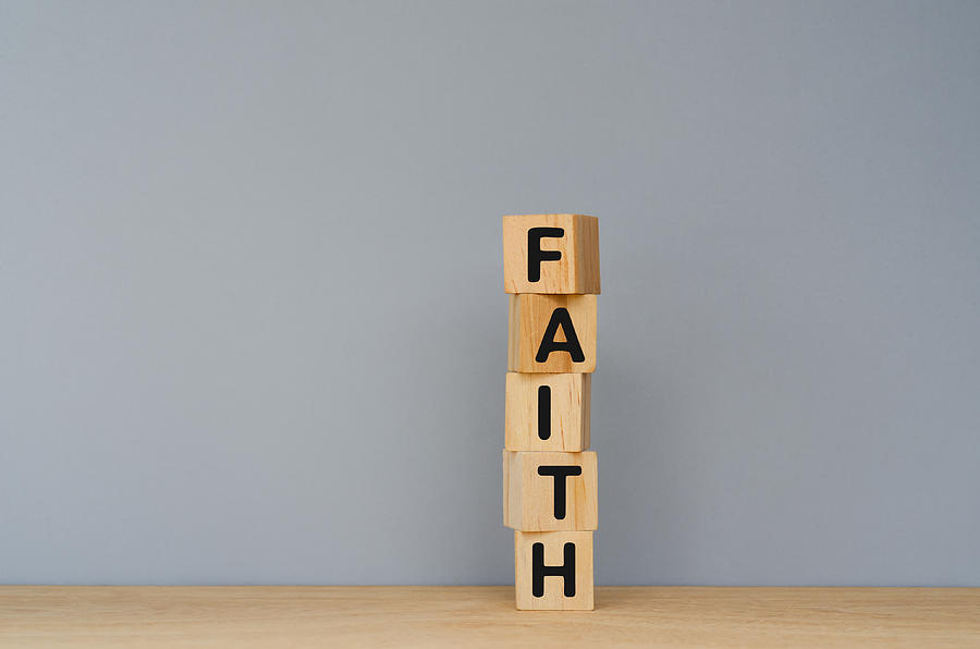 Faith Word on Wooden Blocks Photograph by Nora Carol Photography