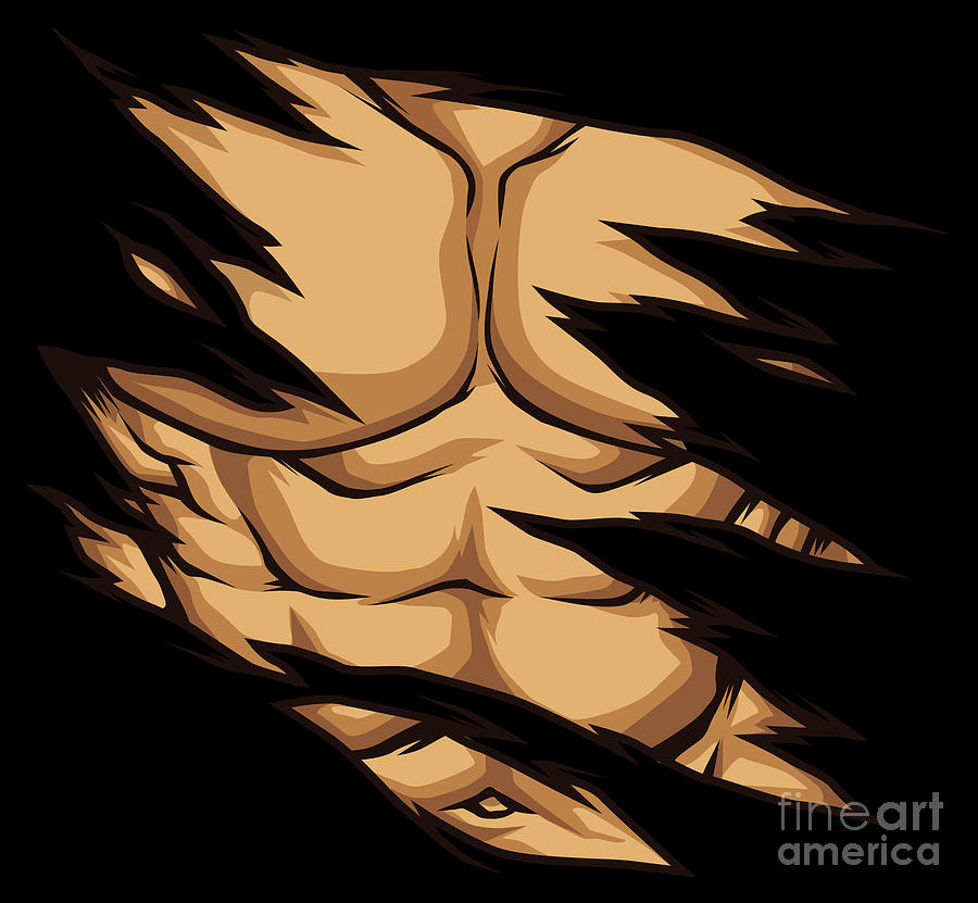 Fake Sixpack Fake Abs Abdominal Muscles Gym #1 Digital Art by Mister Tee -  Pixels