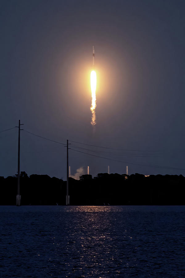 Falcon 9 CSG-2 Rocket Lifts Off  Photograph by Bradford Martin