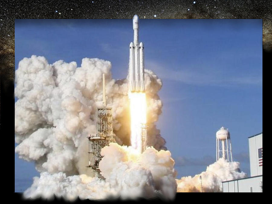 Falcon Heavy Digital Art by David Zimmerman