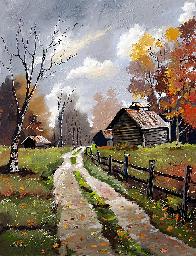 Fall Painting by Anthony Mwangi Fall Painting by Anthony Mwangi