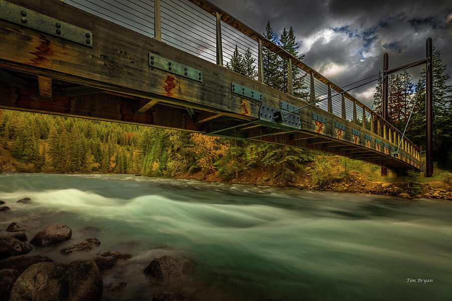 Bridge Photograph - Fall Arriving by Tim Bryan