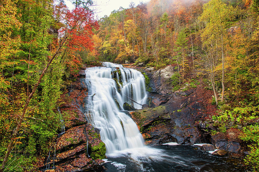 Fall at Bald River Falls Photograph by Andy Crawford