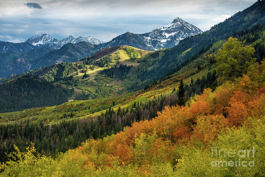 Fall at Cascade Peak and Sundance from Alpine Loop 2 Photograph by Gary Whitton