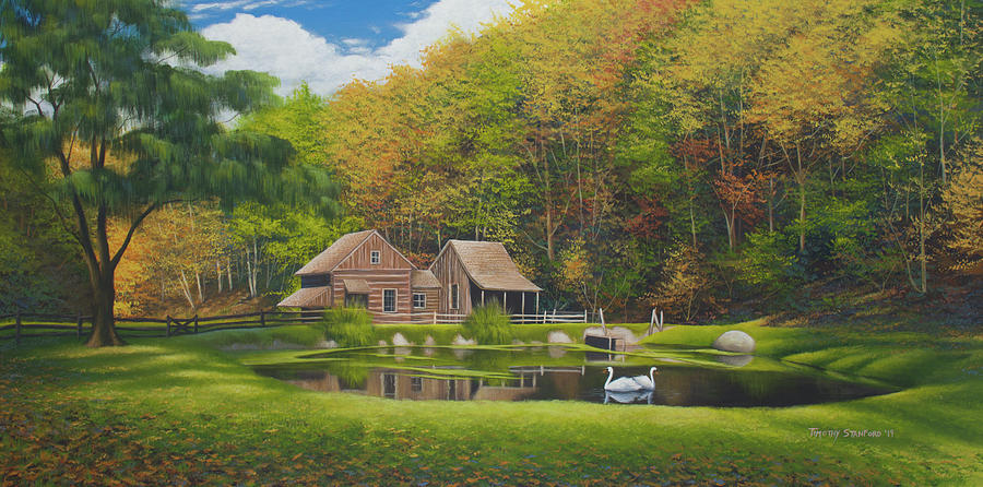 Fall at Cuttaloosa Farm Painting by Timothy Stanford Fall at Cuttaloosa Farm Painting by Timothy Stanford