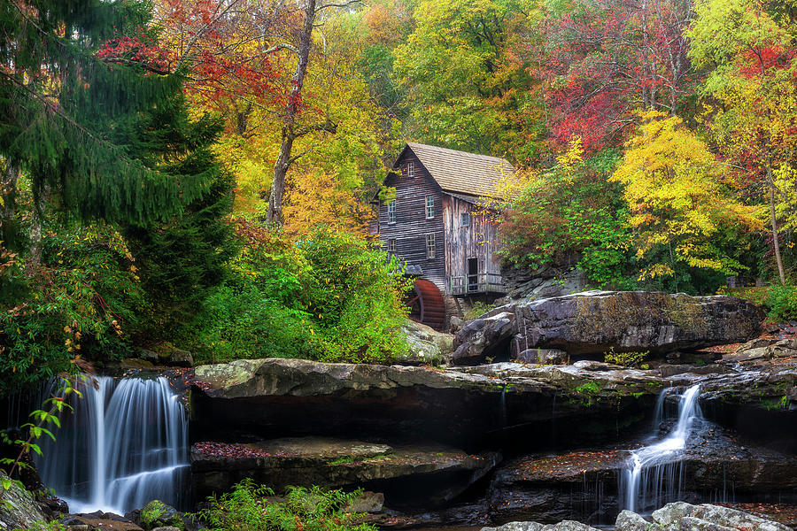 Fall At Glade Creek Grist mill Photograph by Mark Papke