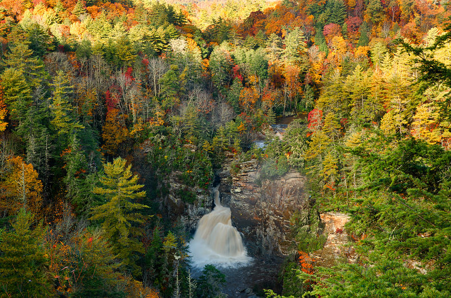 Fall at Linville Falls Photograph by Sallie Woodring - Fine Art America