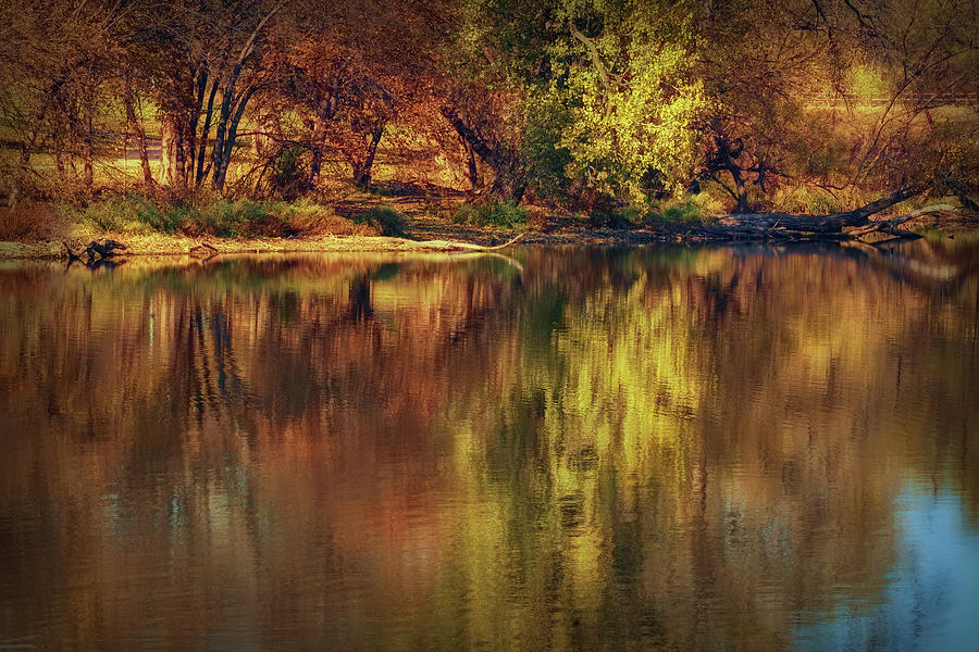 Fall at Schwer Lake - Omaha Photograph by Nikolyn McDonald