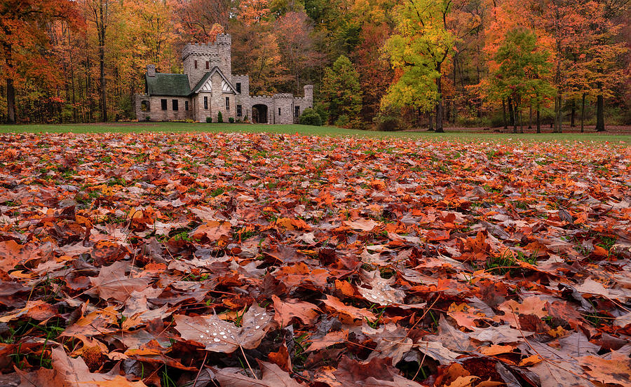 Fall at Squires Castle Photograph by Arthur Oleary