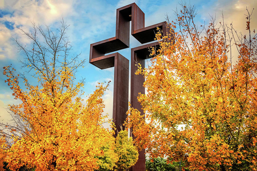 Fall at the Empty Cross Photograph by Lynn Bauer