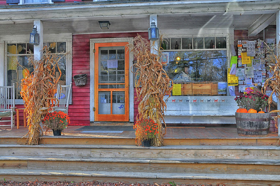 Fall at the General Store  Photograph by Mike Martin